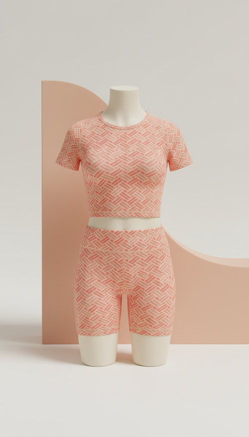 Ensemble short de compression double action